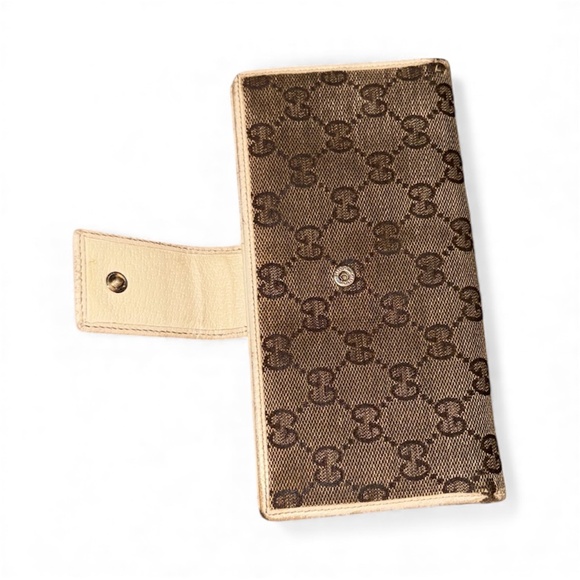 Gucci Vintage Monogram GG logo Long Folding Continental Wallet S - Picture 3 of 13